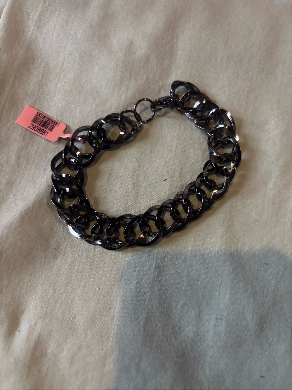 Chunky Black Chain Bracelet